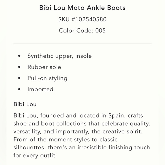 Anthropologie Bibi Lou Moto Ankle Boots - Picture 4 of 4